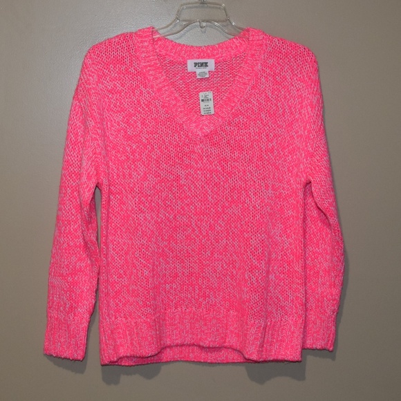 victoria's secret pink v neck sweater
